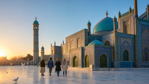 Private guided journey at the Blue Mosque in Mazar-e-Sharif