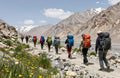 Small trekking group in Afghanistan's Wakhan mountains